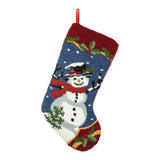 Oak PLUS 19"L Hooked Snowman Stocking