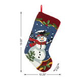 Oak PLUS 19"L Hooked Snowman Stocking
