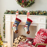 Oak PLUS 19"L Hooked Snowman Stocking