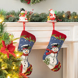 Oak PLUS 19"L Hooked Snowman Stocking