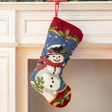Oak PLUS 19"L Hooked Snowman Stocking