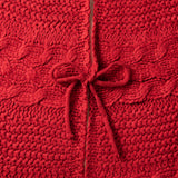 Oak PLUS 52''D Knitted Acrylic Red Christmas Tree Skirt