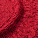 Oak PLUS 52''D Knitted Acrylic Red Christmas Tree Skirt