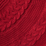 Oak PLUS 52''D Knitted Acrylic Red Christmas Tree Skirt