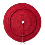 Oak PLUS 52''D Knitted Acrylic Red Christmas Tree Skirt