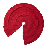 Oak PLUS 52''D Knitted Acrylic Red Christmas Tree Skirt