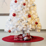 Oak PLUS 52''D Knitted Acrylic Red Christmas Tree Skirt