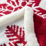 Oak PLUS 48"D Knitted Snowflake Acrylic Christmas Tree Skirt