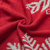 Oak PLUS 48"D Knitted Snowflake Acrylic Christmas Tree Skirt