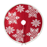 Oak PLUS 48"D Knitted Snowflake Acrylic Christmas Tree Skirt