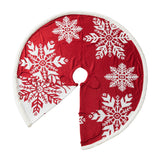 Oak PLUS 48"D Knitted Snowflake Acrylic Christmas Tree Skirt