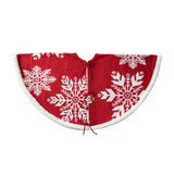 Oak PLUS 48"D Knitted Snowflake Acrylic Christmas Tree Skirt