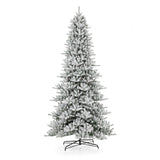 Oak PLUS 11ft Pre-Lit Flocked Full-size Fir Artificial Christmas Tree with 950 Warm White Lights