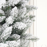 Oak PLUS 11ft Pre-Lit Flocked Full-size Fir Artificial Christmas Tree with 950 Warm White Lights