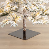 Oak PLUS 7ft Deluxe Pre-Lit Flocked Slim Fir Artificial Christmas Tree with 400 Warm White Lights