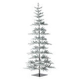 Oak PLUS 9ft Deluxe Pre-Lit Flocked Slim Fir Artificial Christmas Tree with 650 Warm White Lights