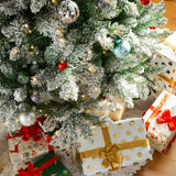 Oak PLUS 11ft Pre-Lit Flocked Pencil Fir Artificial Christmas Tree with 950 Warm White Lights