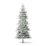 Oak PLUS 10ft Deluxe Pre-Lit Flocked Slim Fir Artificial Christmas Tree with 700 Warm White Lights