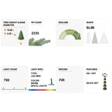 Oak PLUS 10ft Deluxe Pre-Lit Flocked Slim Fir Artificial Christmas Tree with 700 Warm White Lights