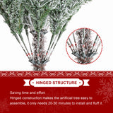 Oak PLUS 10ft Pre-Lit Flocked Full-size Fir Artificial Christmas Tree with 750 Warm White Lights