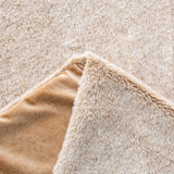Oak PLUS 48"D Milk Coffee Brown Faux Rabbit Fur Christmas Tree Skirt
