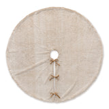Oak PLUS 48"D Milk Coffee Brown Faux Rabbit Fur Christmas Tree Skirt