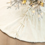 Oak PLUS Oversized White Faux Rabbit Fur Christmas Tree Skirt