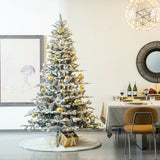 Oak PLUS Oversized White Faux Rabbit Fur Christmas Tree Skirt