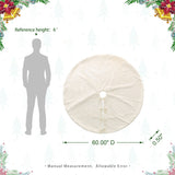 Oak PLUS Oversized White Faux Rabbit Fur Christmas Tree Skirt