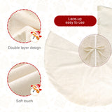 Oak PLUS Oversized White Faux Rabbit Fur Christmas Tree Skirt