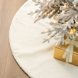 Oak PLUS Oversized White Faux Rabbit Fur Christmas Tree Skirt